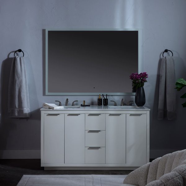 Oxygen Starlight 3-0604-15 Lighted LED Mirror 48 Inch x 48 Inch Square  - Black - Image 9