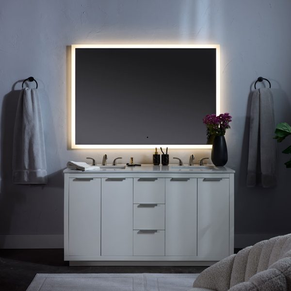 Oxygen Starlight 3-0604-15 Lighted LED Mirror 48 Inch x 48 Inch Square  - Black - Image 7