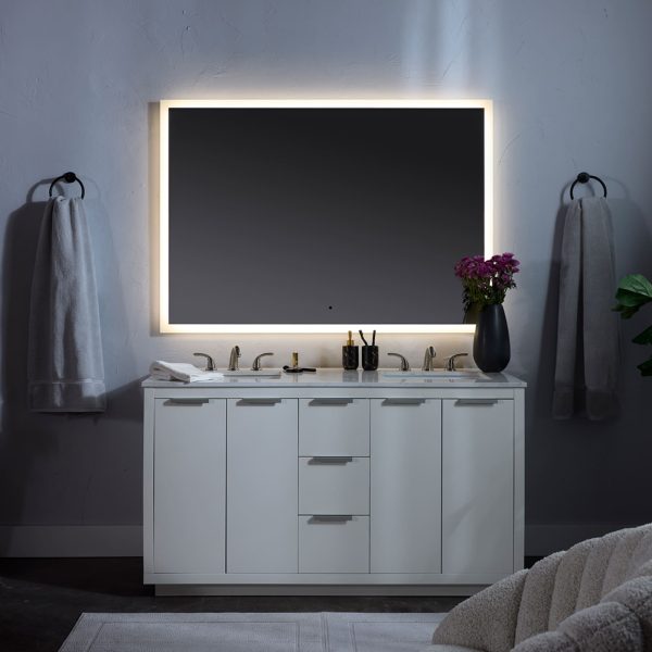 Oxygen Starlight 3-0604-15 Lighted LED Mirror 48 Inch x 48 Inch Square  - Black - Image 8