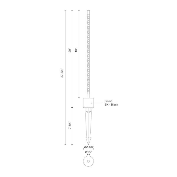 Kuzco Lighting Inc. DORIAN EG26718-BK Landscape Lighting Traditional - Black - Image 2