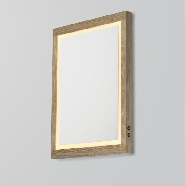 ET2 SAWYER E42052-OK LED Mirror - Oak - Image 4